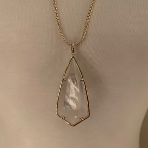 Kendra Scott Gold Clear Reflection Pendant (new)